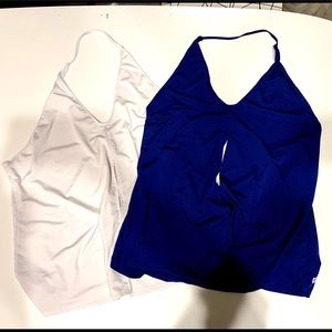 Two Fabletics Halter Athletic Tops